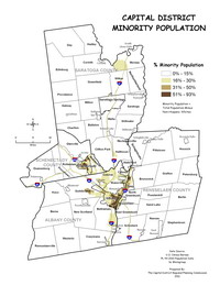 2010 Percent Minority Population Map