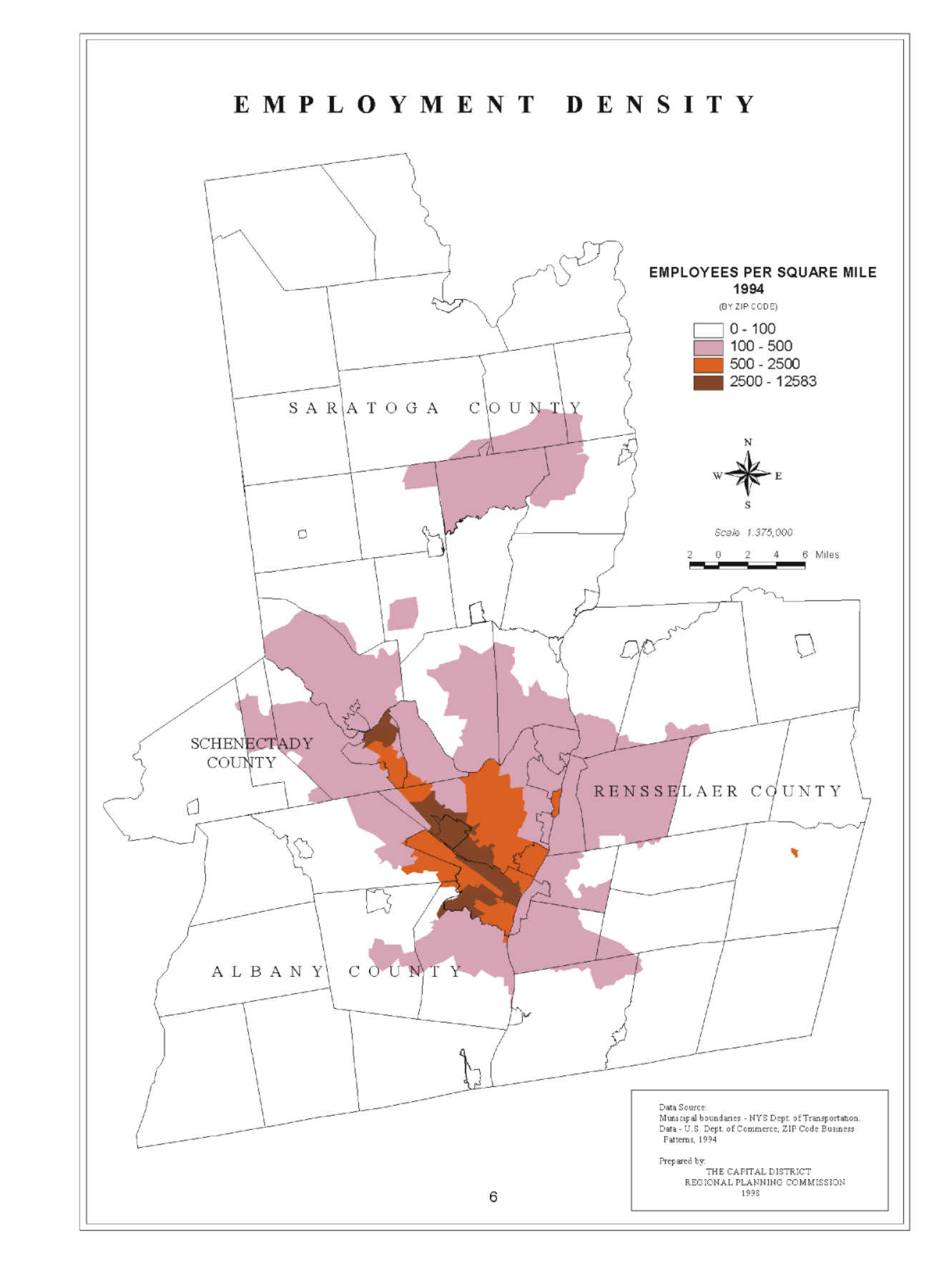 Capital District Employment Density