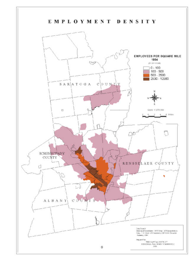 Capital District Employment Density