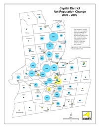 2000-2009 Net Population Change Map