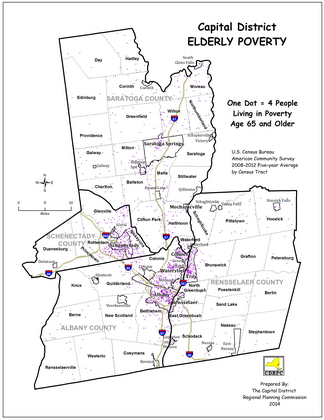 Capital District Elderly Living in Poverty Map