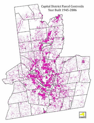 Capital District Development:  1945-2006 Map