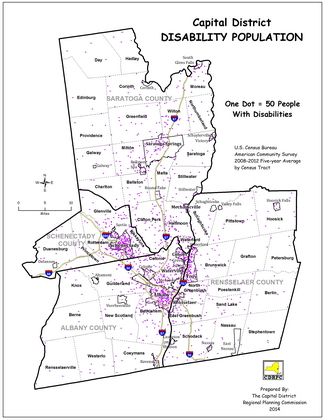 Capital District Persons with Disabilities Map