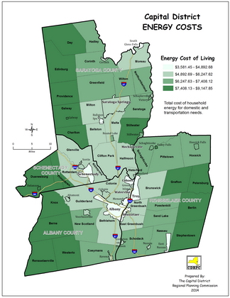 Capital District Energy Costs Map