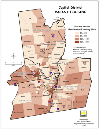 Capital District Percent Vacant Housing Map