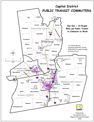 Capital District Public Transit Commuters Map