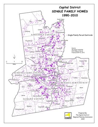 Capital District New Housing Units:  2000-2012 Map