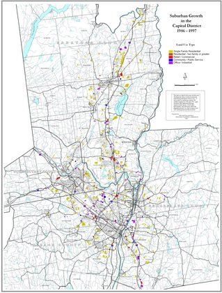 Capital District Suburban Growth Patterns Map