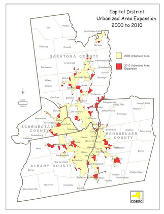 Capital District Urbanized Areas Expansion Map