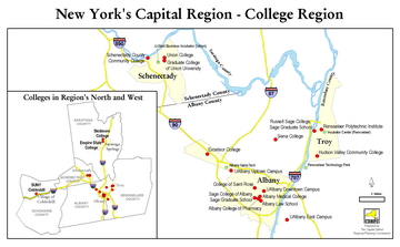 Capital District Colleges Map