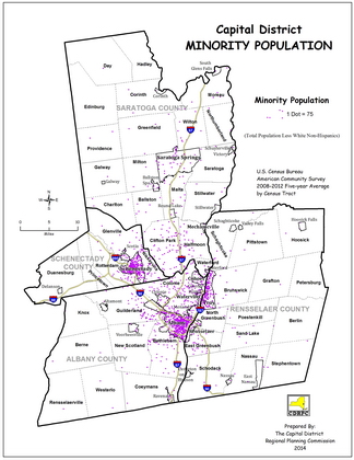 Capital District Minority Population Map